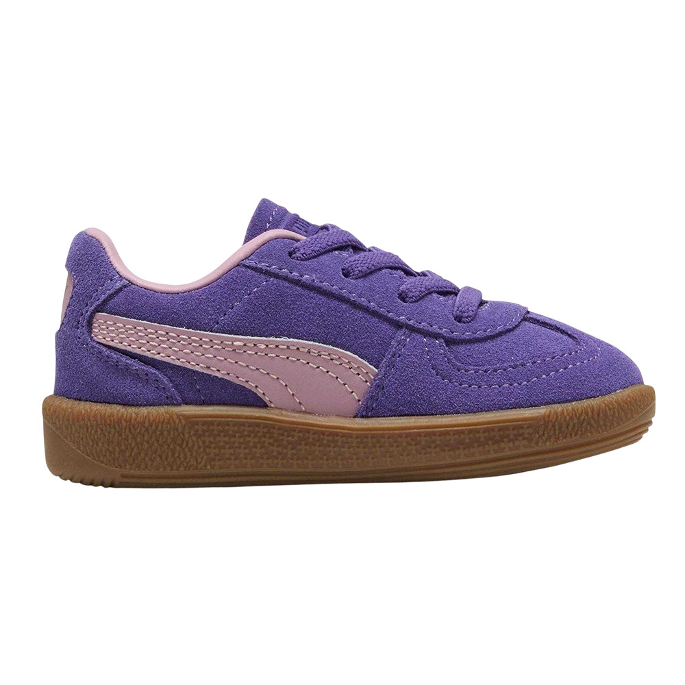 Purple - Front - Puma Childrens-Kids Palermo Suede Trainers