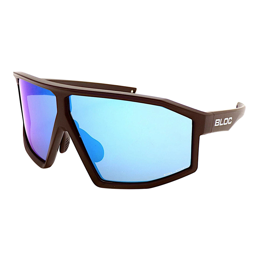 Blue - Front - Bloc Mens Angled Cycling Sunglasses