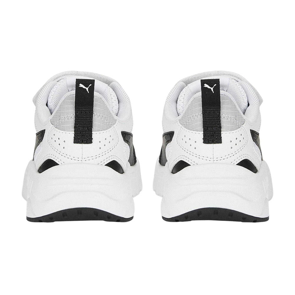 White-Black-Cool Grey - Back - Puma Childrens-Kids Trinity Trainers
