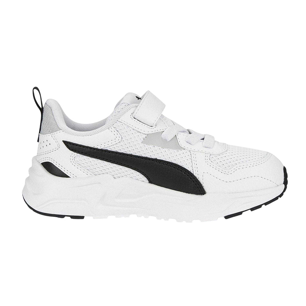 White-Black-Cool Grey - Front - Puma Childrens-Kids Trinity Trainers