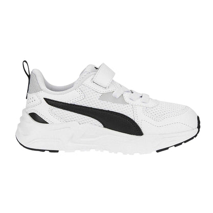 White-Black-Cool Grey - Front - Puma Childrens-Kids Trinity Trainers