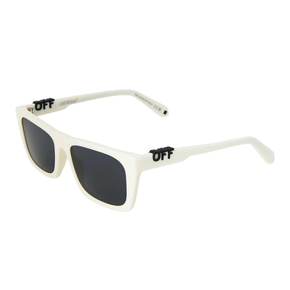 White-Dark Grey - Front - Off White Womens-Ladies Off UV Protection Square Sunglasses