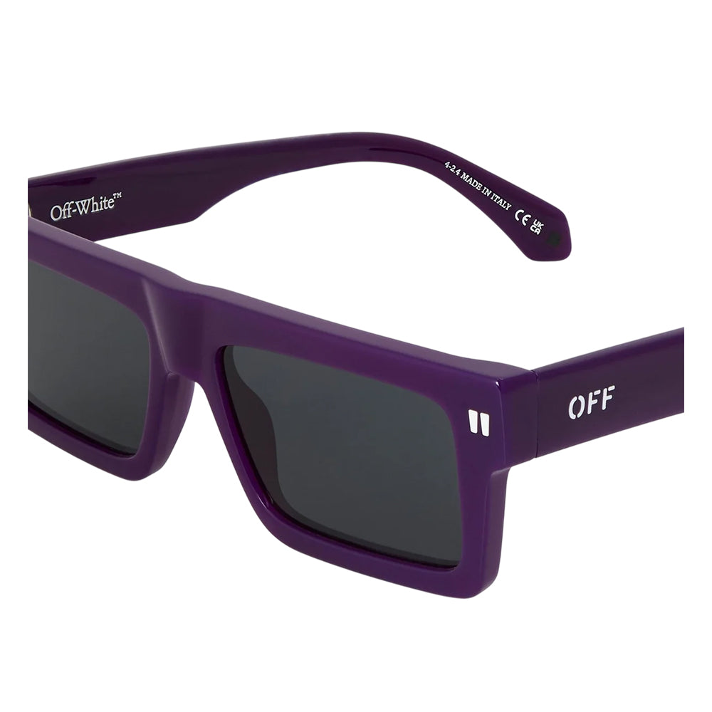 Yellow-Grey - Side - Off White Womens-Ladies Chandler Rectangle Sunglasses