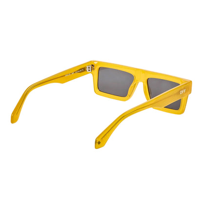 Yellow-Grey - Back - Off White Womens-Ladies Chandler Rectangle Sunglasses