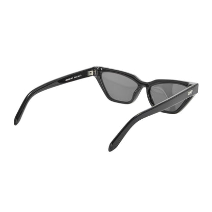 Black-Dark Grey - Back - Off White Womens-Ladies Madison Cat Eye Sunglasses
