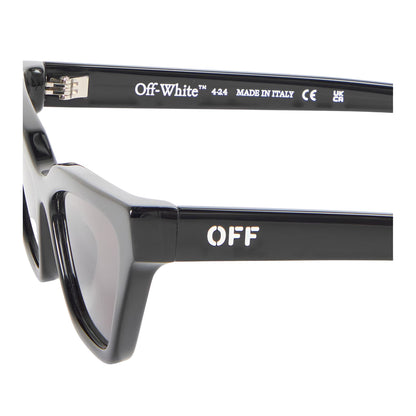 Black-Dark Grey - Side - Off White Womens-Ladies Madison Cat Eye Sunglasses
