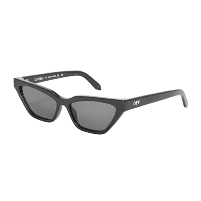 Black-Dark Grey - Front - Off White Womens-Ladies Madison Cat Eye Sunglasses