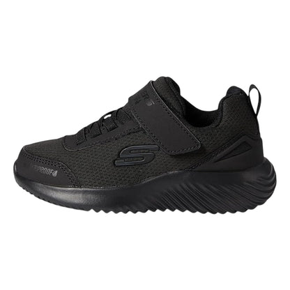 Triple Black - Side - Skechers Childrens-Kids Bounder Shoes