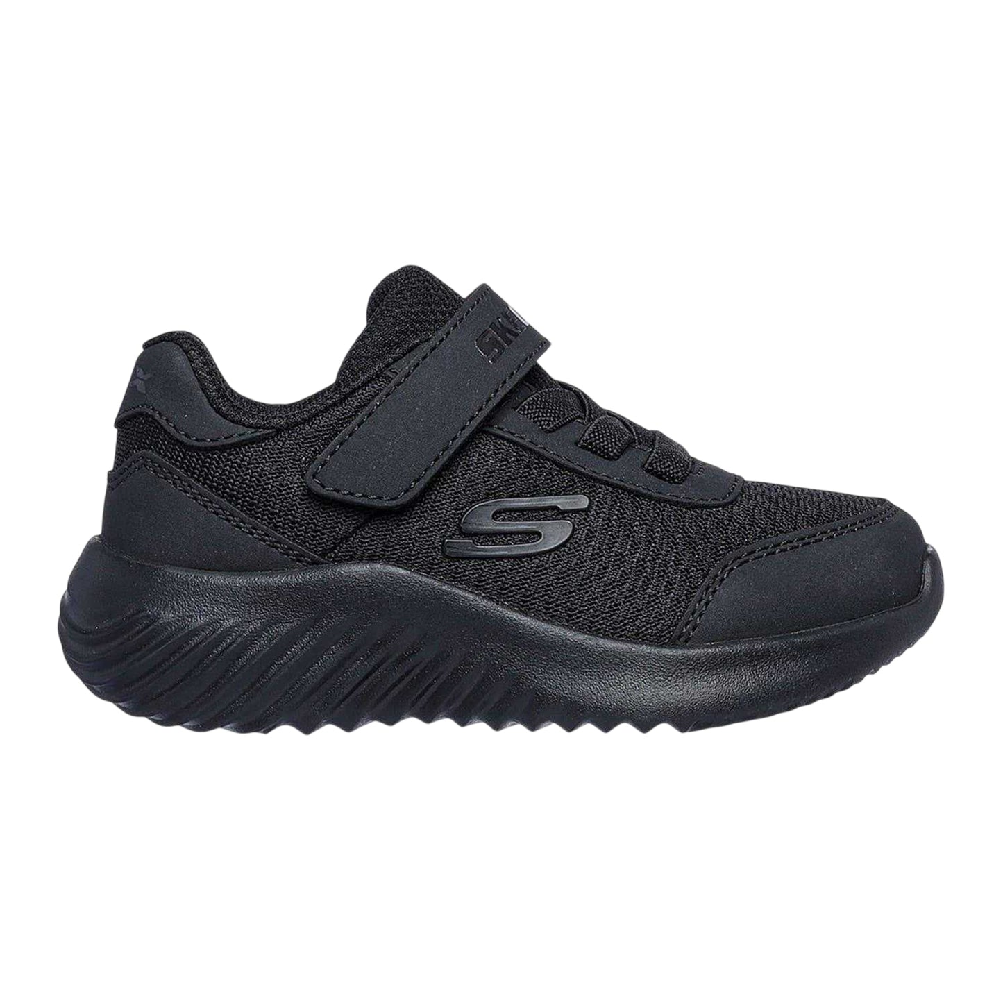 Triple Black - Front - Skechers Childrens-Kids Bounder Shoes