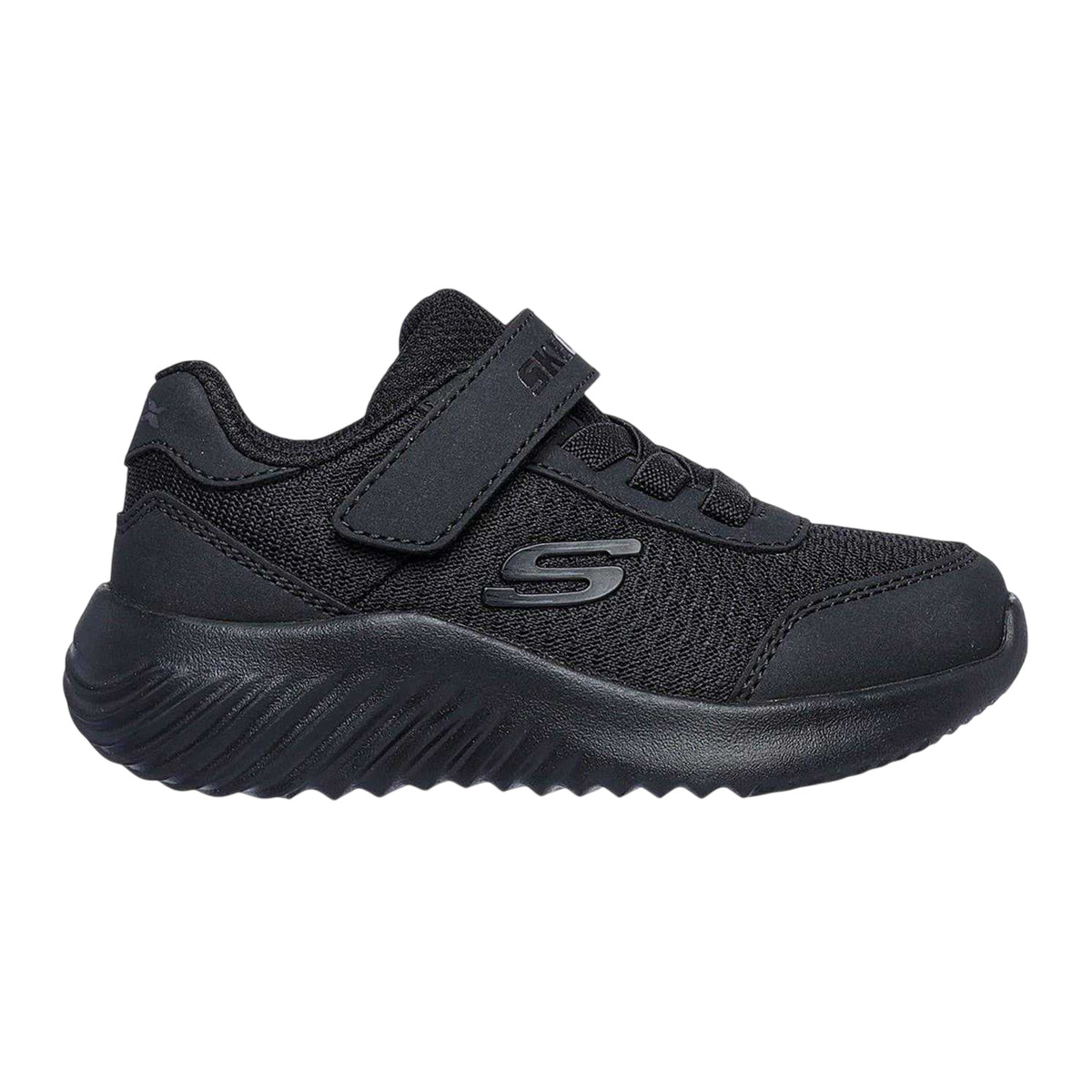 Triple Black - Front - Skechers Childrens-Kids Bounder Shoes