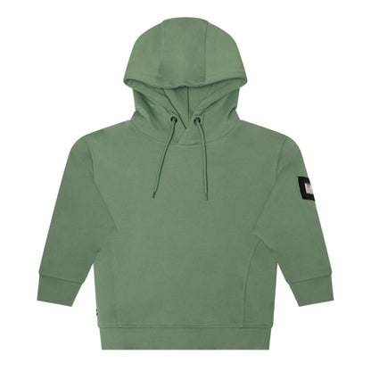 Mid Green - Front - Weekend Offender Childrens-Kids Yensei Badge 3-4 Sleeve Hoodie