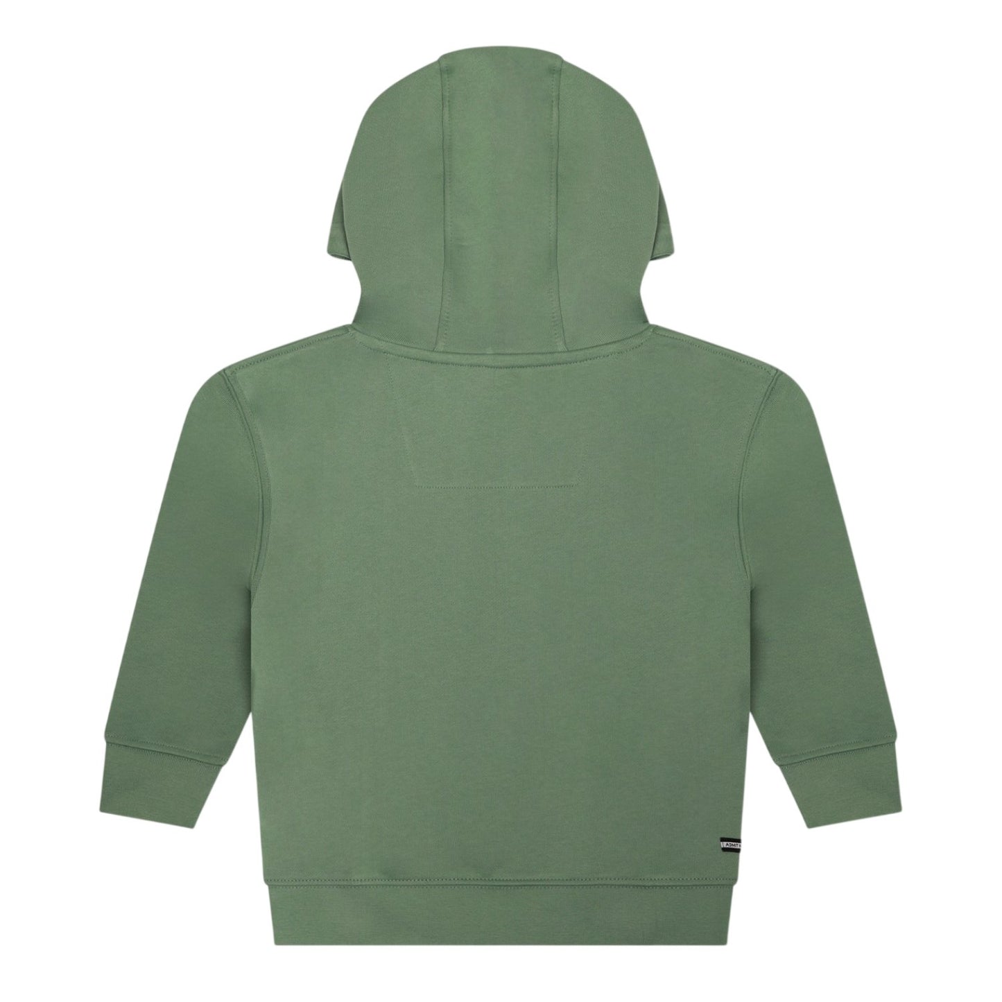 Mid Green - Back - Weekend Offender Childrens-Kids Yensei Badge 3-4 Sleeve Hoodie