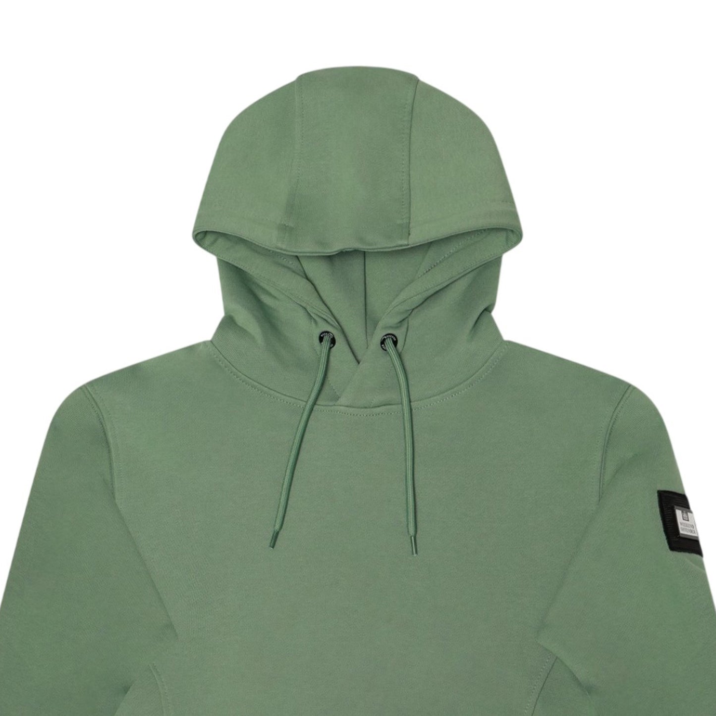 Mid Green - Side - Weekend Offender Childrens-Kids Yensei Badge 3-4 Sleeve Hoodie