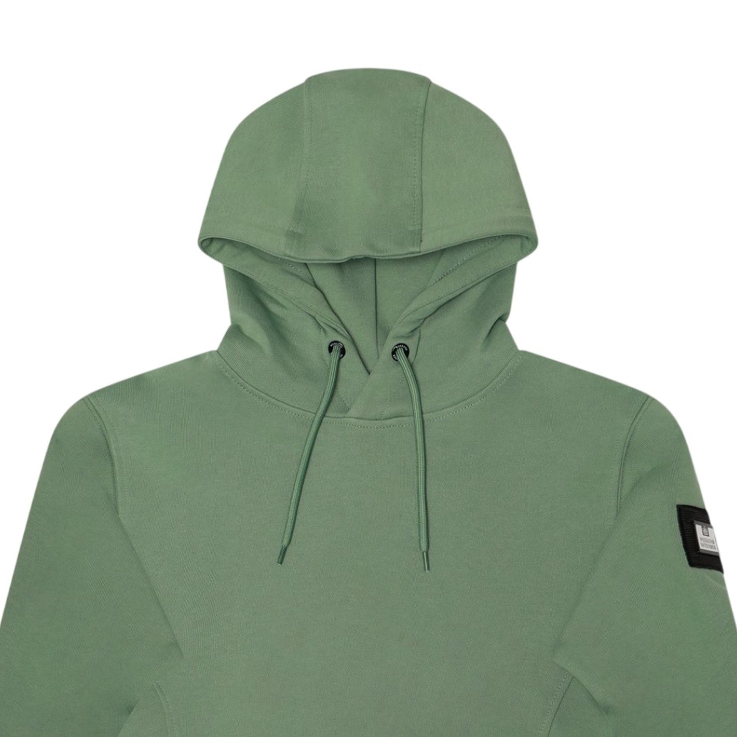 Mid Green - Side - Weekend Offender Childrens-Kids Yensei Badge 3-4 Sleeve Hoodie