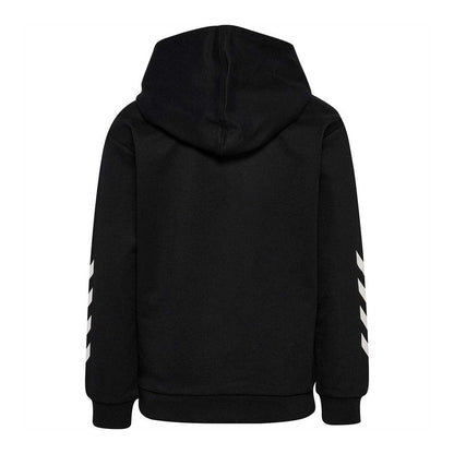 Black-White - Back - Hummel Childrens-Kids Logo Hoodie