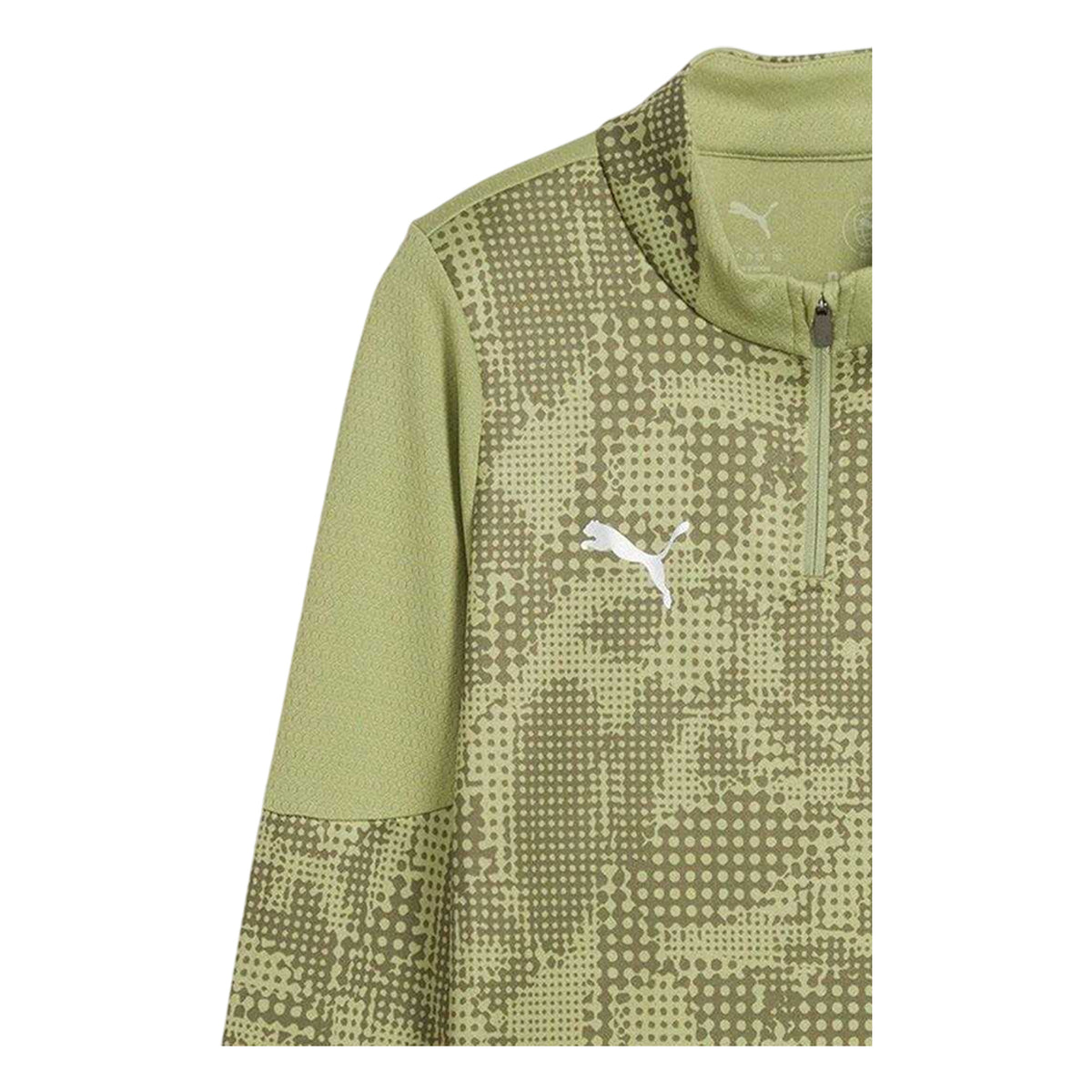 Green - Side - Puma Childrens-Kids Teamcup Fleece Top