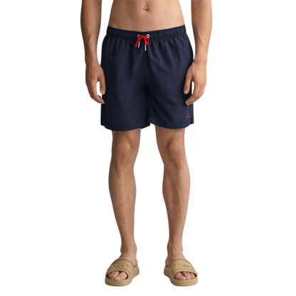 Blue-Red - Side - Gant Mens Classic Swim Shorts