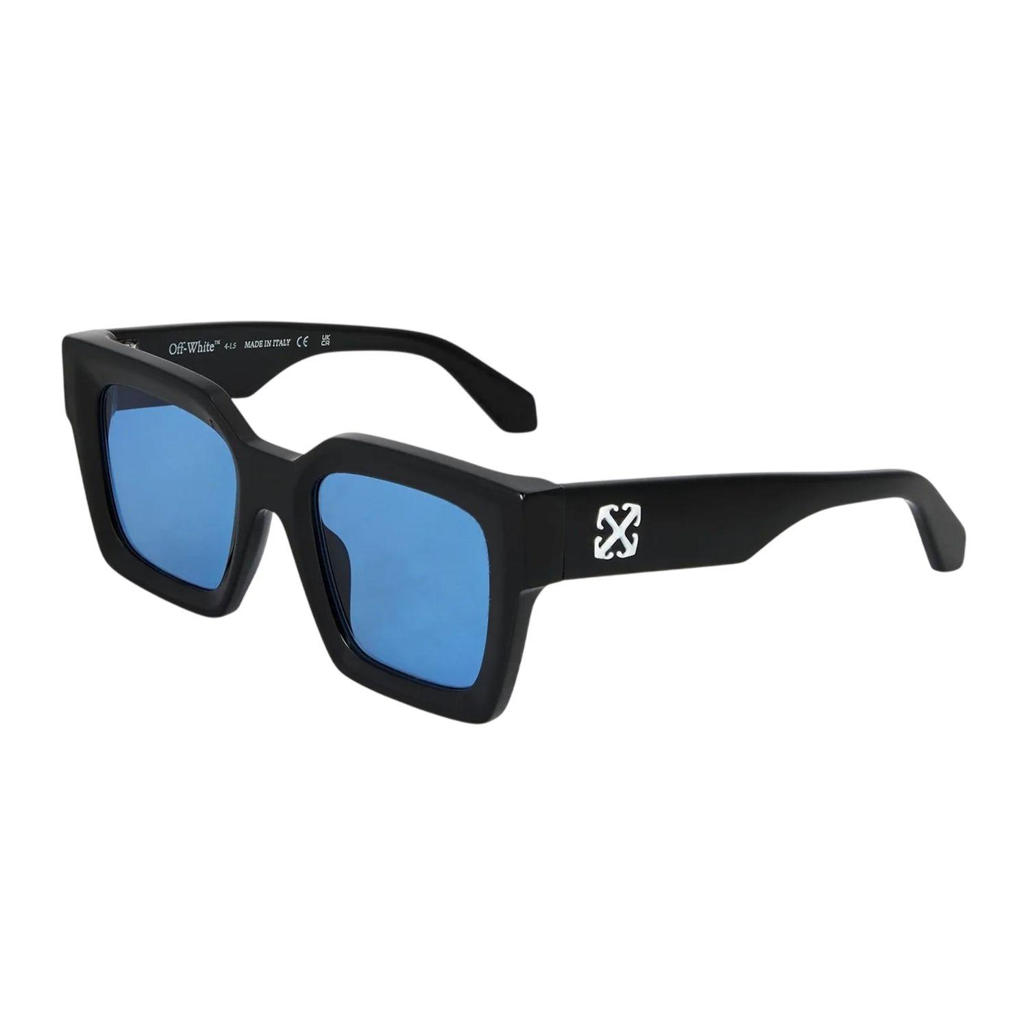 Black-Burgundy - Front - Off White Womens-Ladies UV Protection Square Sunglasses