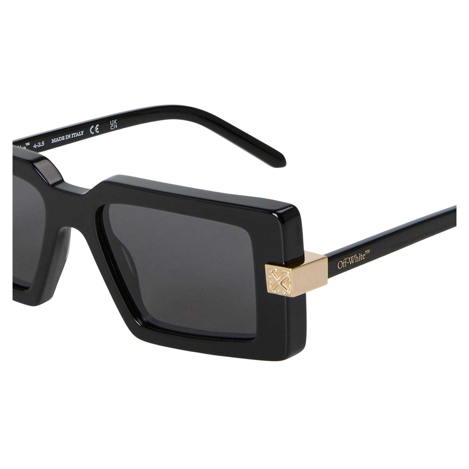 Havana-Green - Side - Off White Unisex Adult Lowell Rectangular Sunglasses