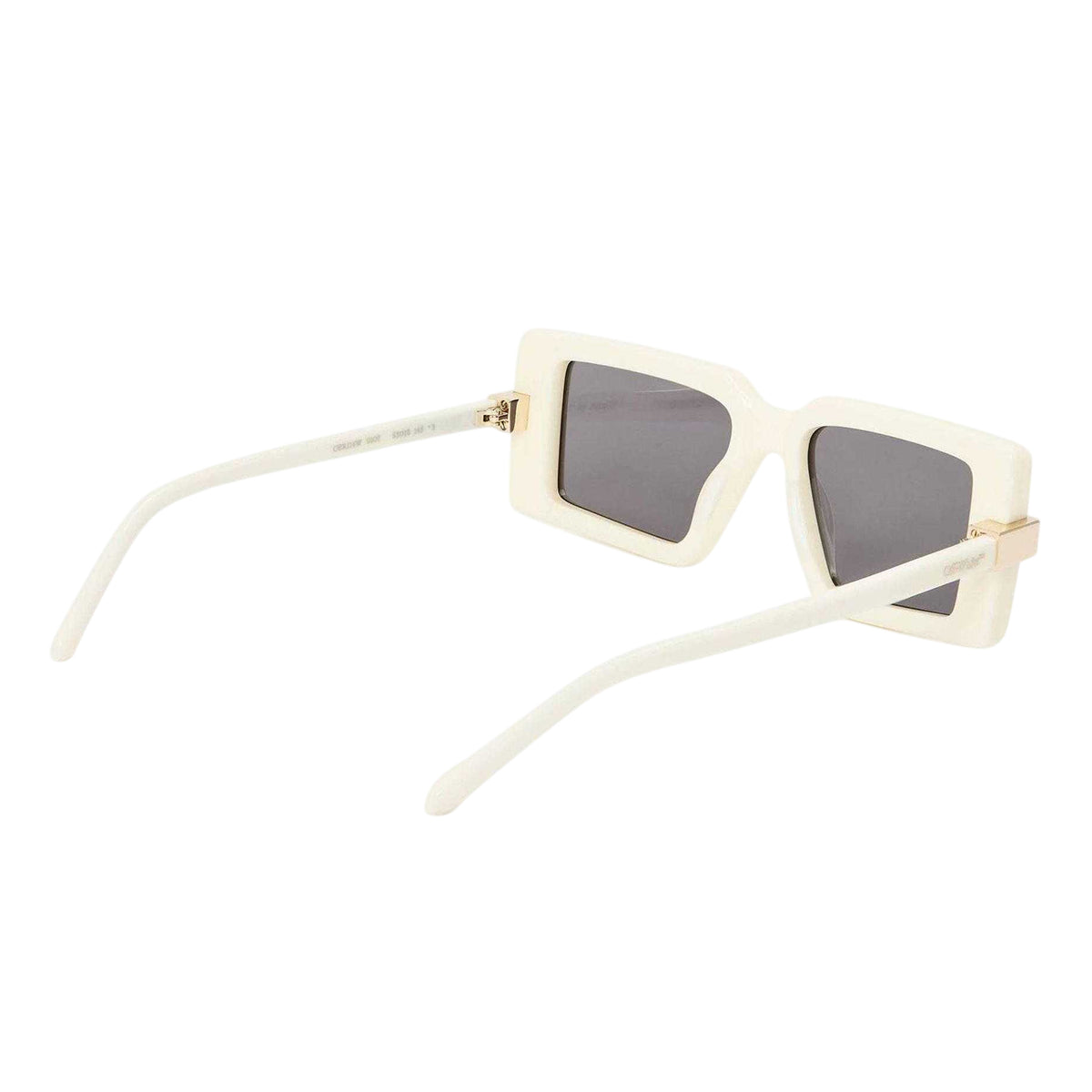 White - Back - Off White Unisex Adult Lowell Rectangular Sunglasses