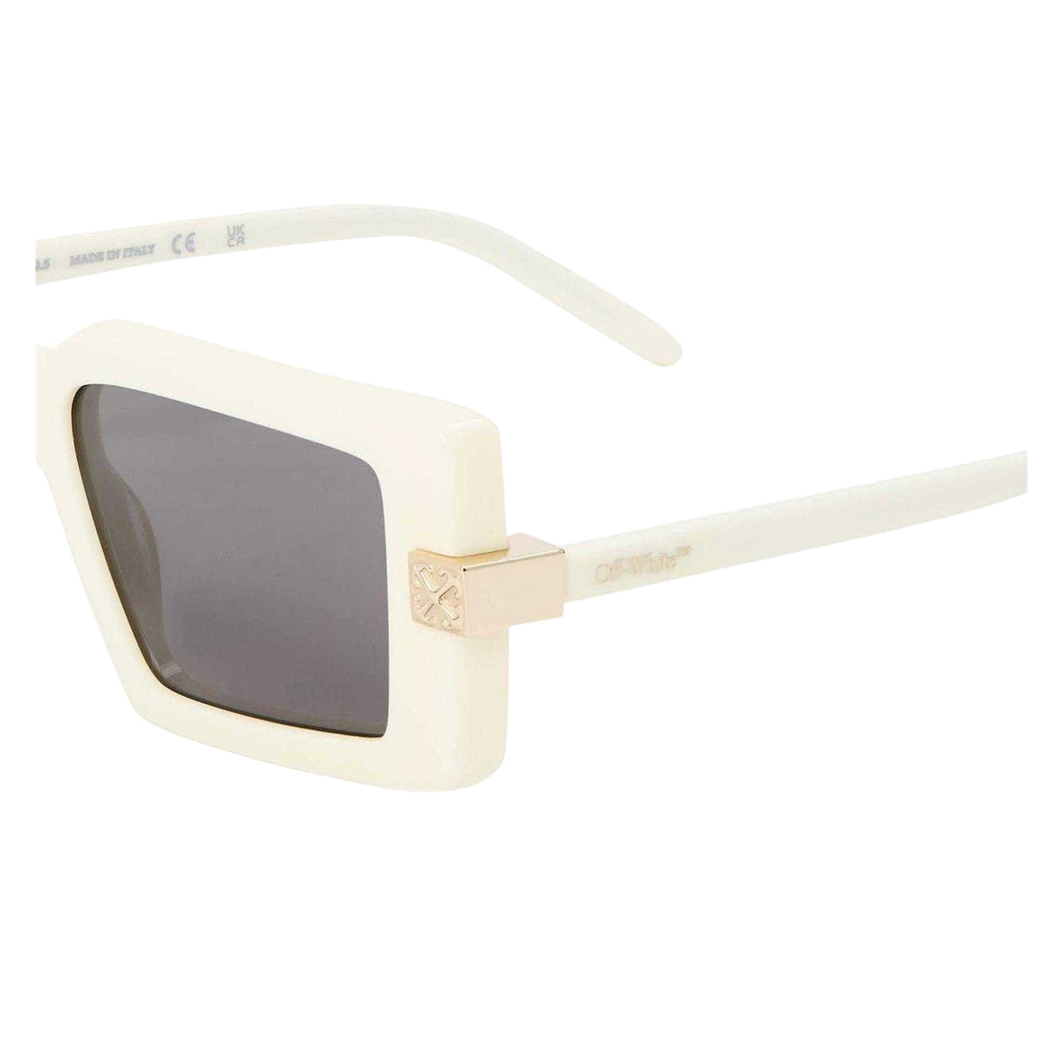 White - Side - Off White Unisex Adult Lowell Rectangular Sunglasses