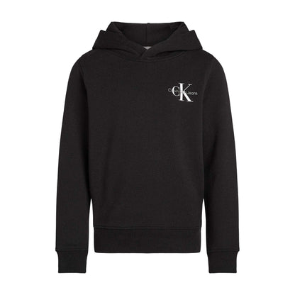 Black - Front - Calvin Klein Childrens-Kids Logo Hoodie