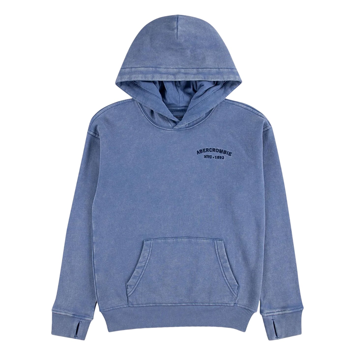 Moonlight Blue - Front - Abercrombie & Fitch Childrens-Kids Faded Hoodie