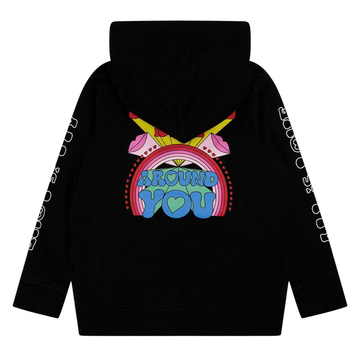 Black-Red - Back - Stella McCartney Childrens-Kids Love Logo Hoodie