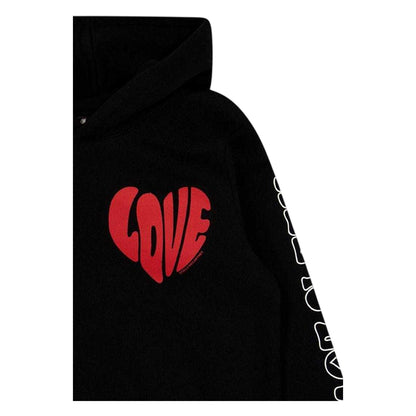 Black-Red - Side - Stella McCartney Childrens-Kids Love Logo Hoodie