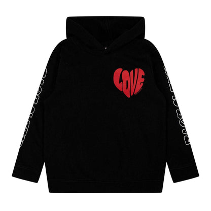 Black-Red - Front - Stella McCartney Childrens-Kids Love Logo Hoodie