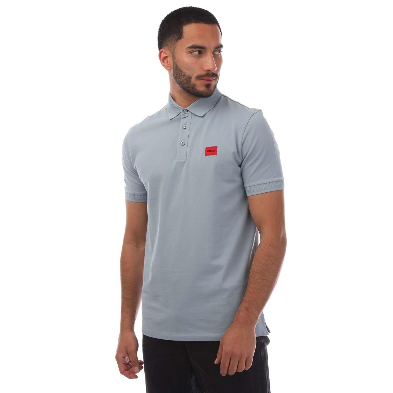 Blue - Front - Hugo Mens Dereso232 Polo Shirt