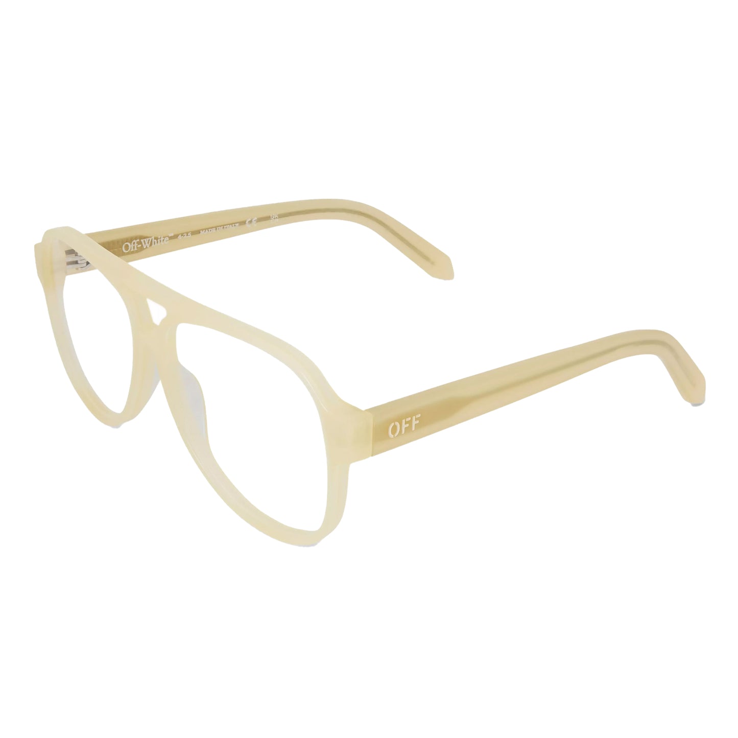 Light Camel - Side - Off White Style 8g Arrow Logo Sunglasses
