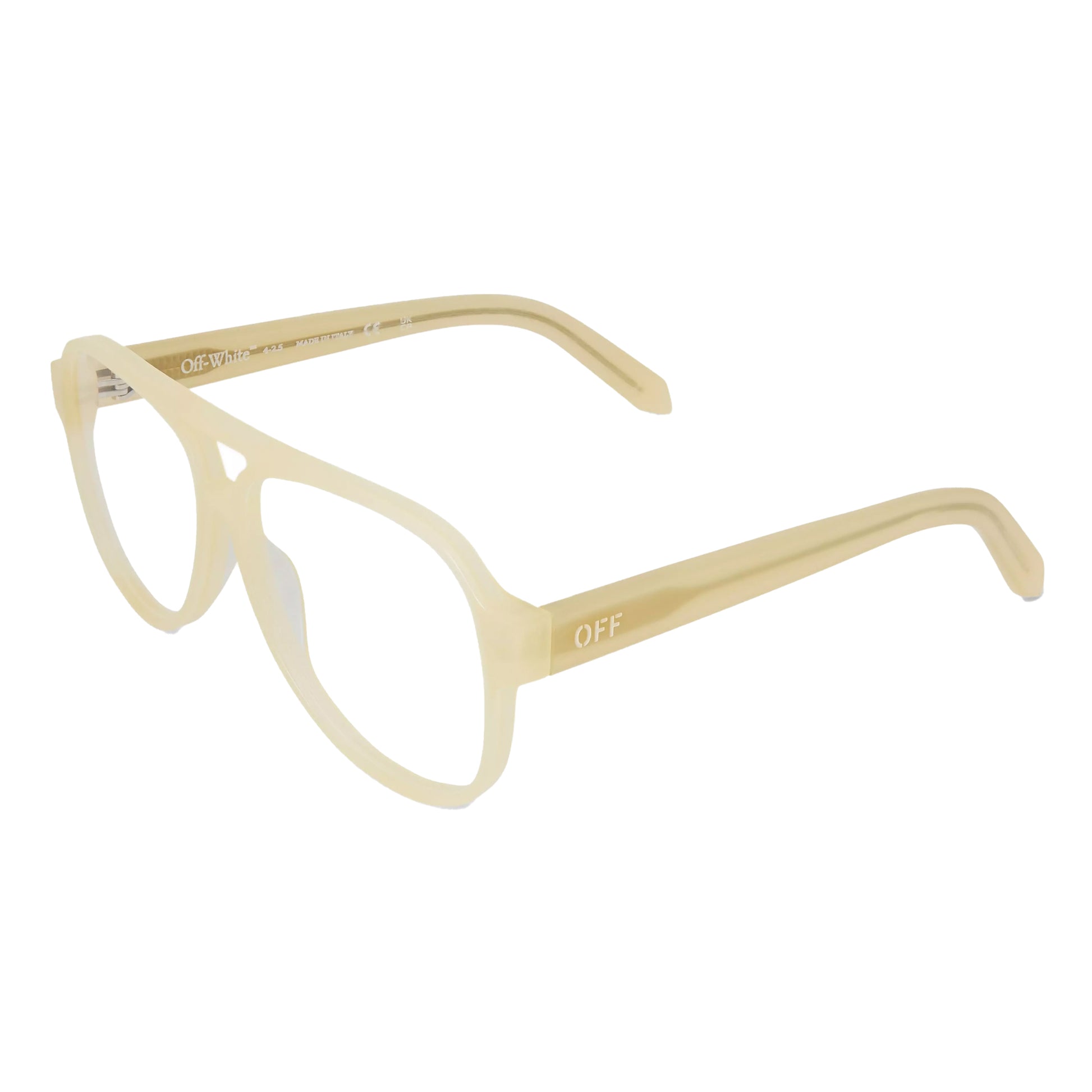 Light Camel - Side - Off White Style 8g Arrow Logo Sunglasses