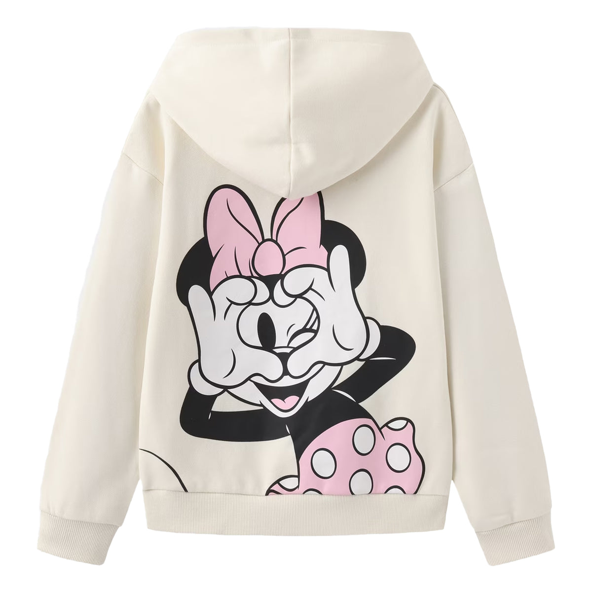 Pink - Back - Disney Girls Minnie Mouse Hoodie