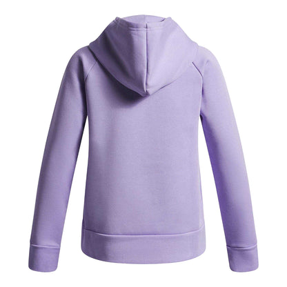 Purple - Back - Under Armour Girls Rival Hoodie
