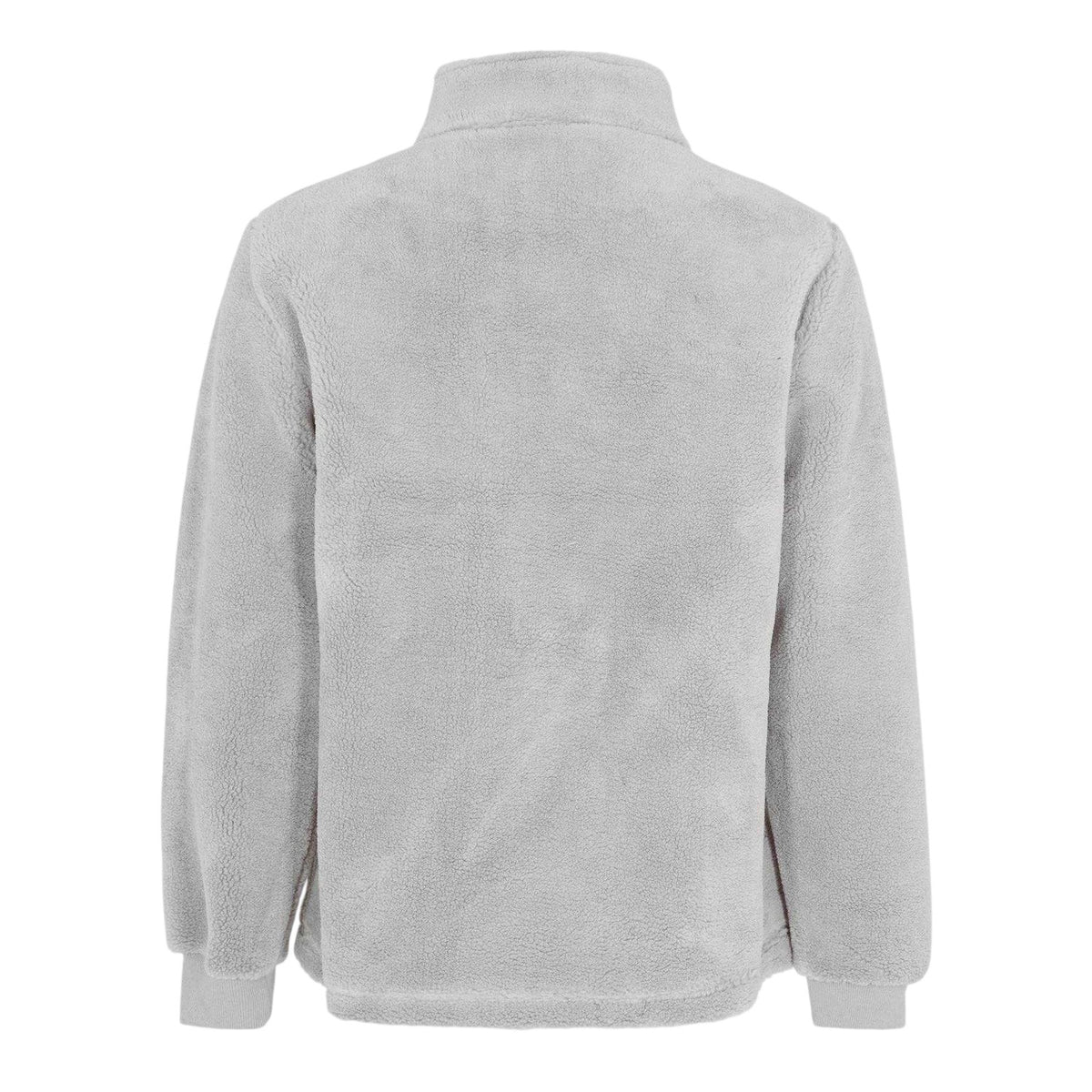 Grey - Back - MKI MIYUKI ZOKU Mens Sherpa Fleece Relaxed Fit Fleece