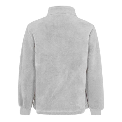 Grey - Back - MKI MIYUKI ZOKU Mens Sherpa Fleece Relaxed Fit Fleece