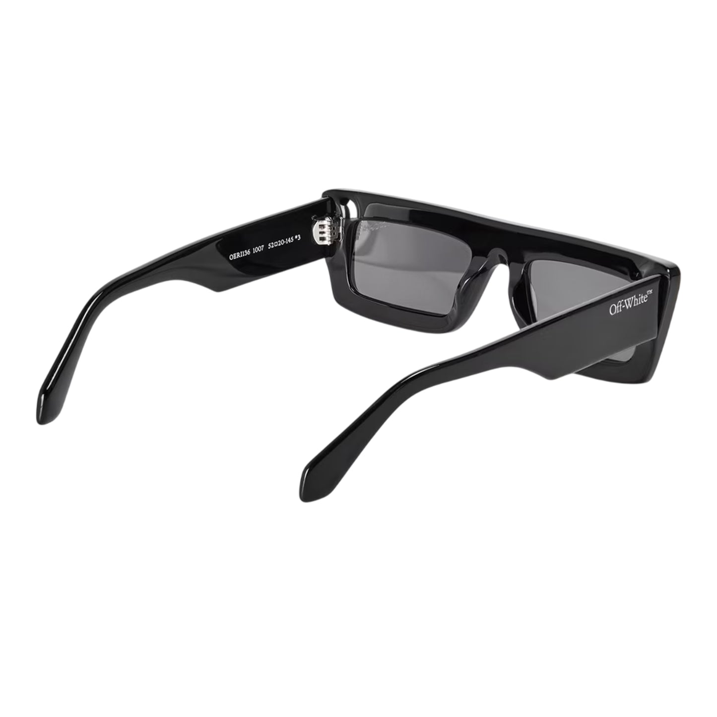 Black-Dark Grey - Back - Off White Mens Minneapolis Rectangle Sunglasses