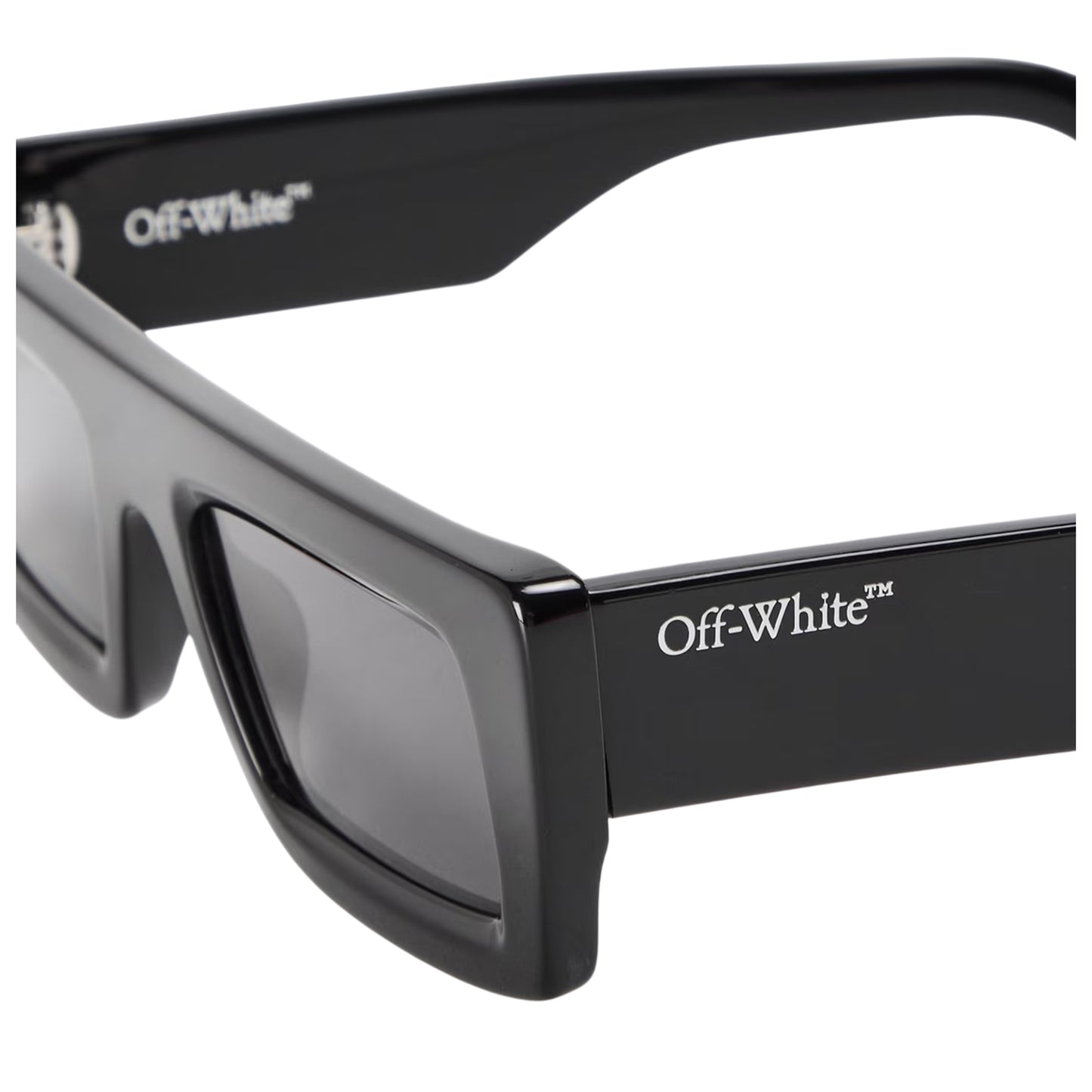 Black-Dark Grey - Side - Off White Mens Minneapolis Rectangle Sunglasses