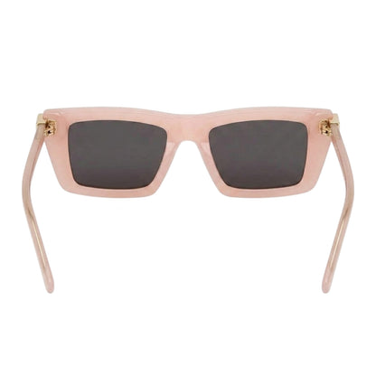 Pink-Dark Grey - Back - Off-White Womens-Ladies Beaumont Rectangular Sunglasses
