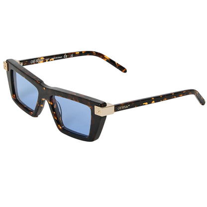 Blue-Black - Front - Off-White Womens-Ladies Beaumont Rectangular Sunglasses