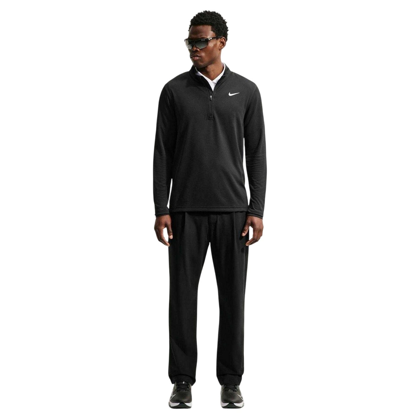 Black - Front - Nike Mens Half Zip Golf Pullover