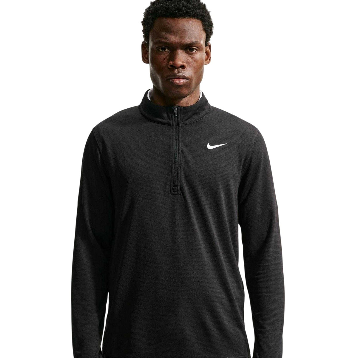 Black - Side - Nike Mens Half Zip Golf Pullover