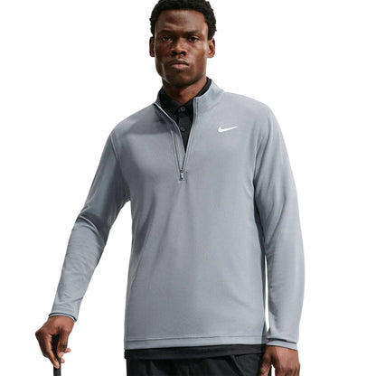Grey - Front - Nike Mens Half Zip Golf Pullover
