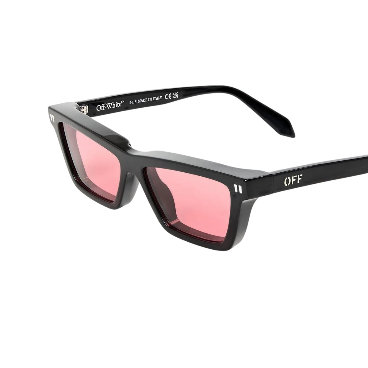 Black-Red - Side - Off-White Womens-Ladies Cambridge Square Sunglasses