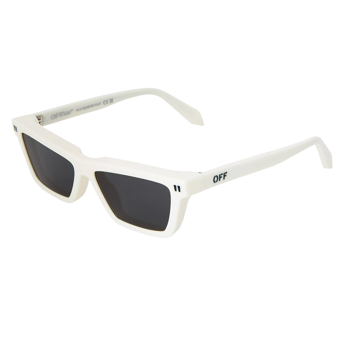 White-Dark Grey - Front - Off-White Womens-Ladies Cambridge Square Sunglasses
