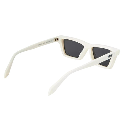 White-Dark Grey - Back - Off-White Womens-Ladies Cambridge Square Sunglasses
