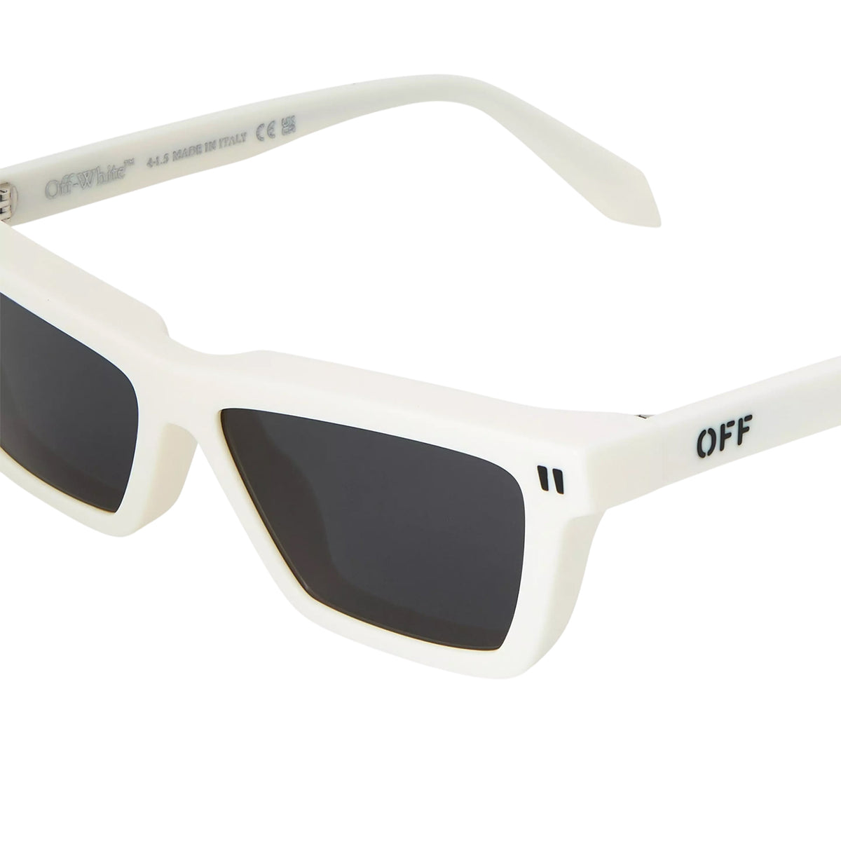 White-Dark Grey - Side - Off-White Womens-Ladies Cambridge Square Sunglasses