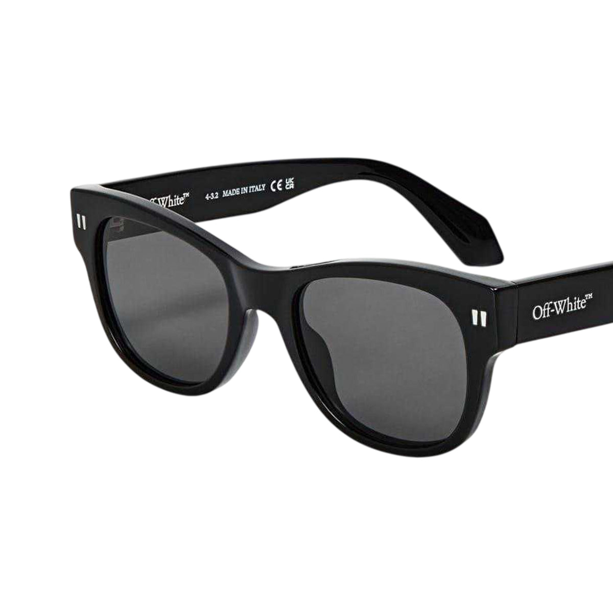 Black-Dark Grey - Side - Off White Mens Square Sunglasses
