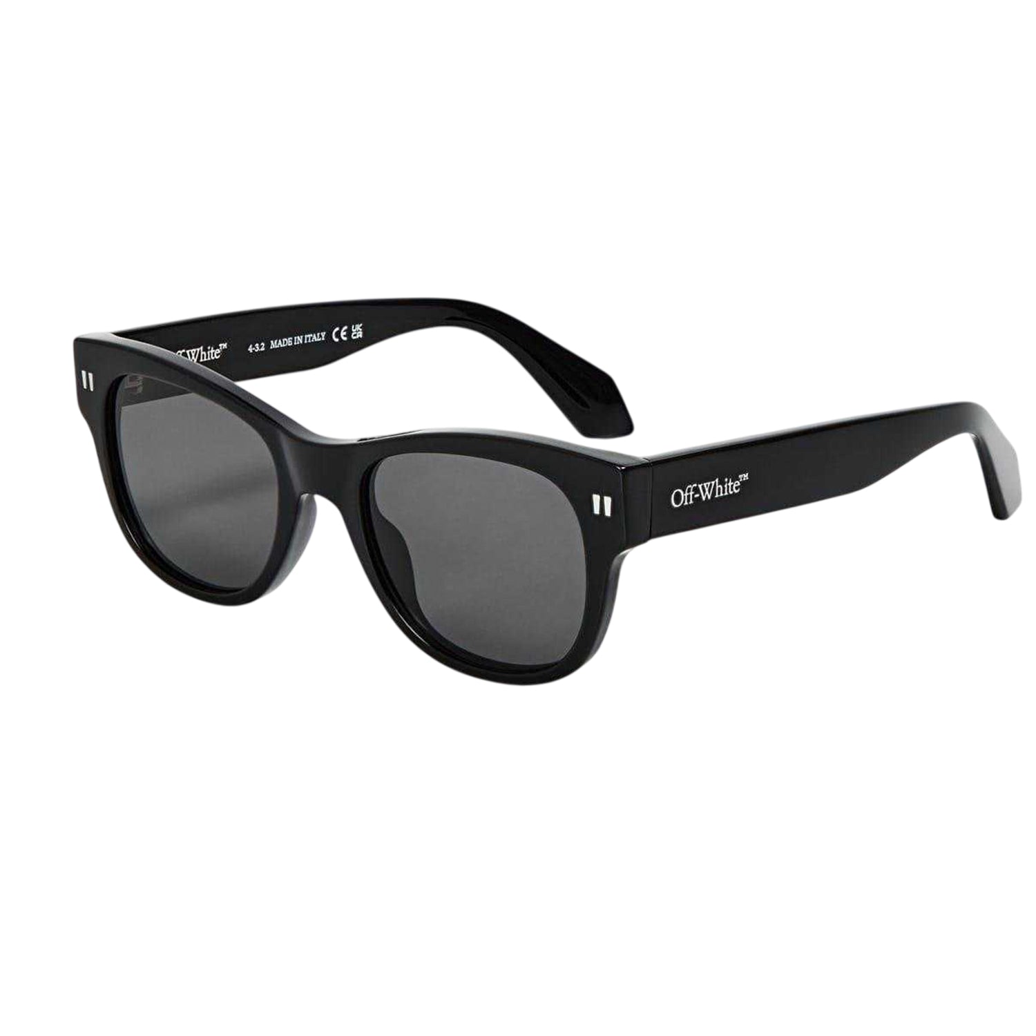 Black-Dark Grey - Front - Off White Mens Square Sunglasses